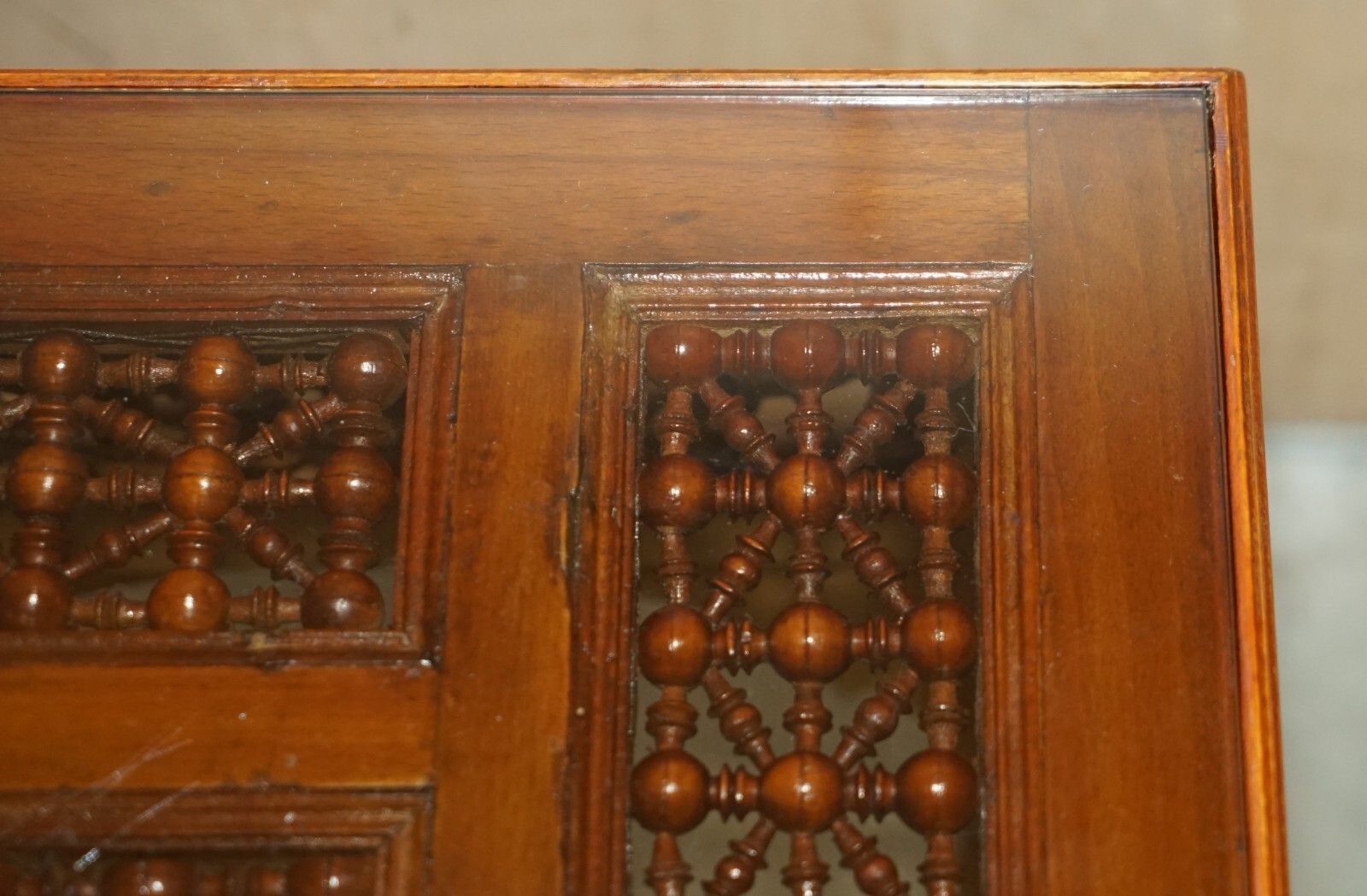 photo buy Nice 19th Century Hand Carved Liberty's London Moorish Side End Lamp Wine Table