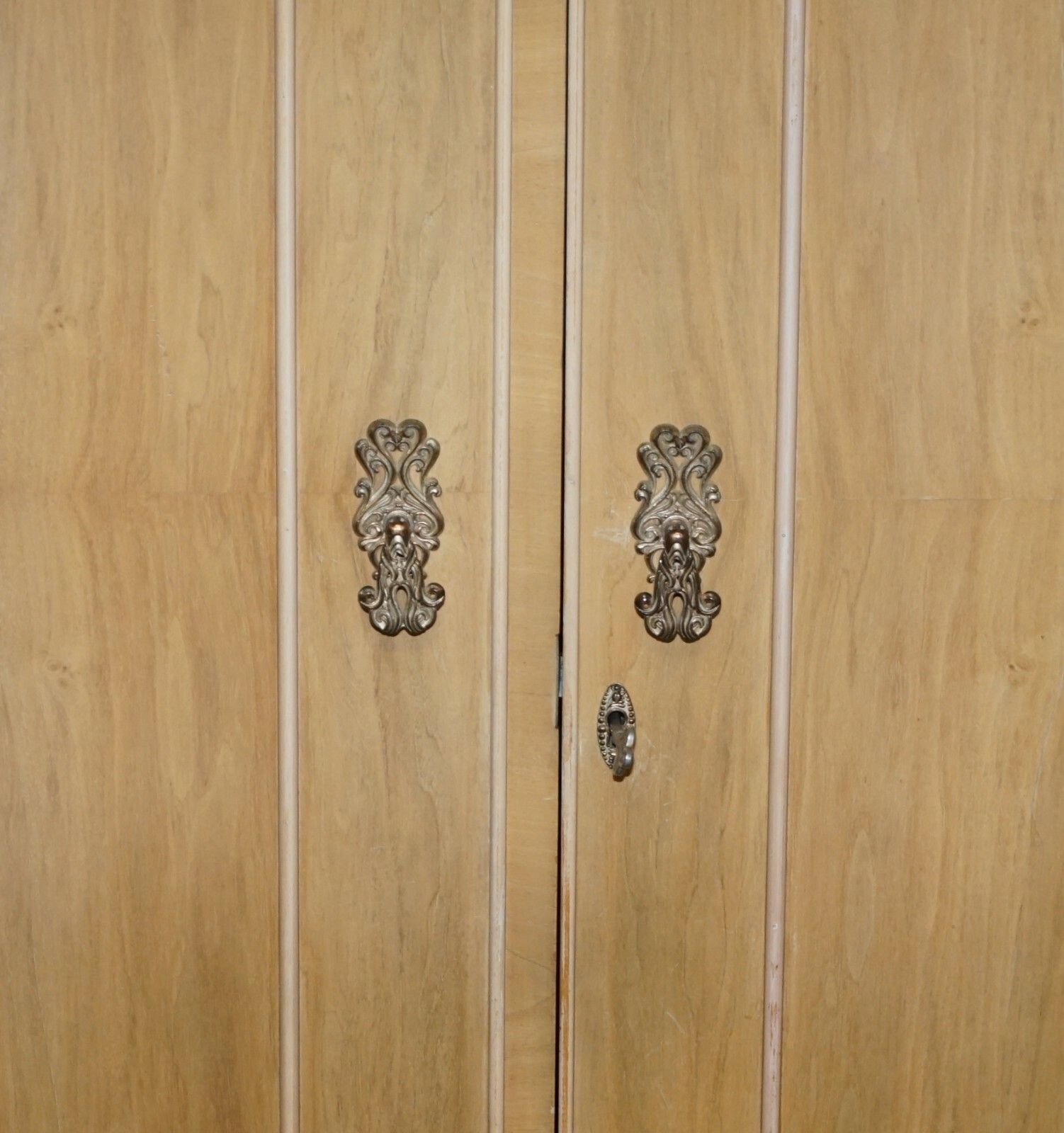 The Walnut Works Circa 1940's Light Walnut X Large Wardrobe Part Of Large Suite photo Furniture