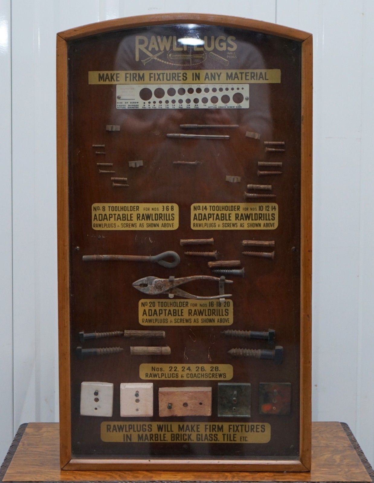 Very Rare 1950's Rawl Plug Sales Cabinet With Till Drawers And Display Section photo furniture