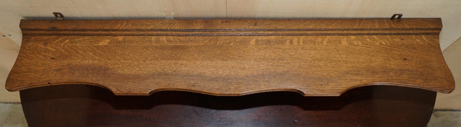 Antique Dutch Finely Carved Oak Coat Hat Scarf Wall Rack Hanger French Hooks photo vintage