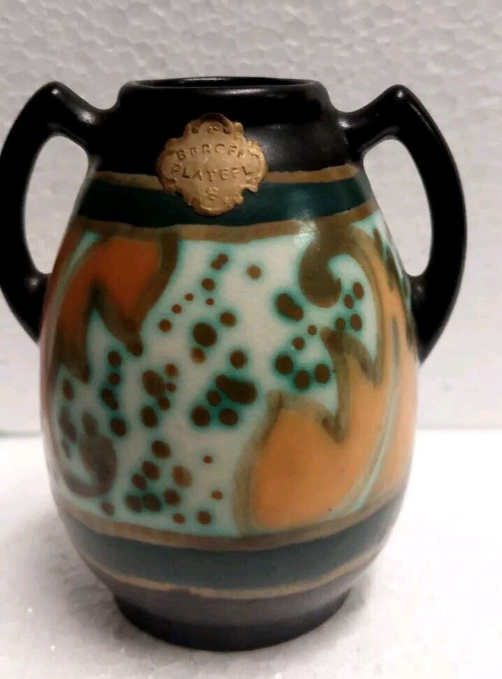 Ceramic Vase Montoise Bergen, , Belgium, Art Deco 1920 1930 photo vinterior