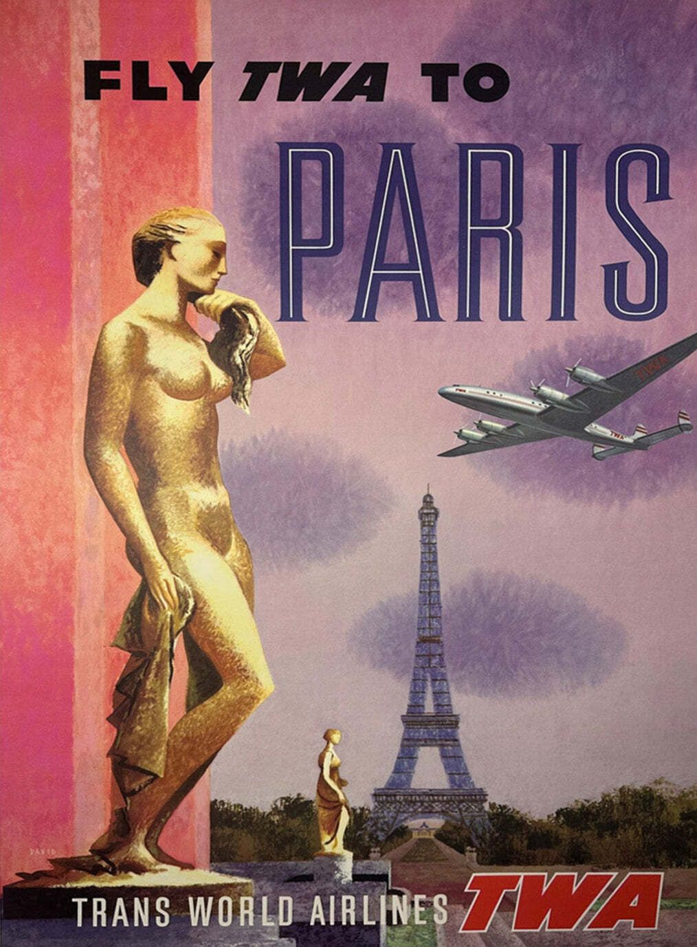 Twa   Paris, 1950s, Vintage