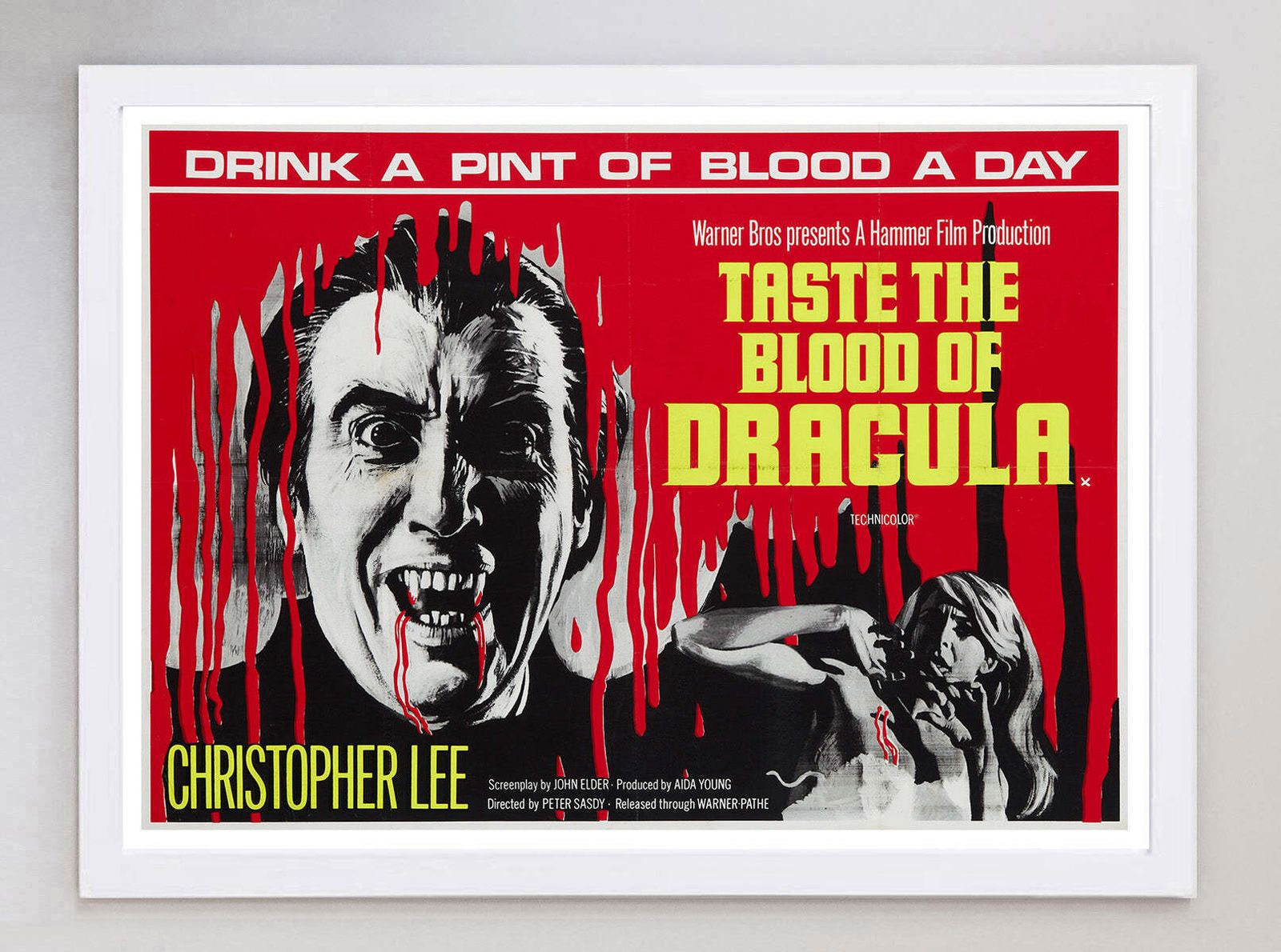 Taste The Blood Of Dracula Original Vintage Poster photo for sale