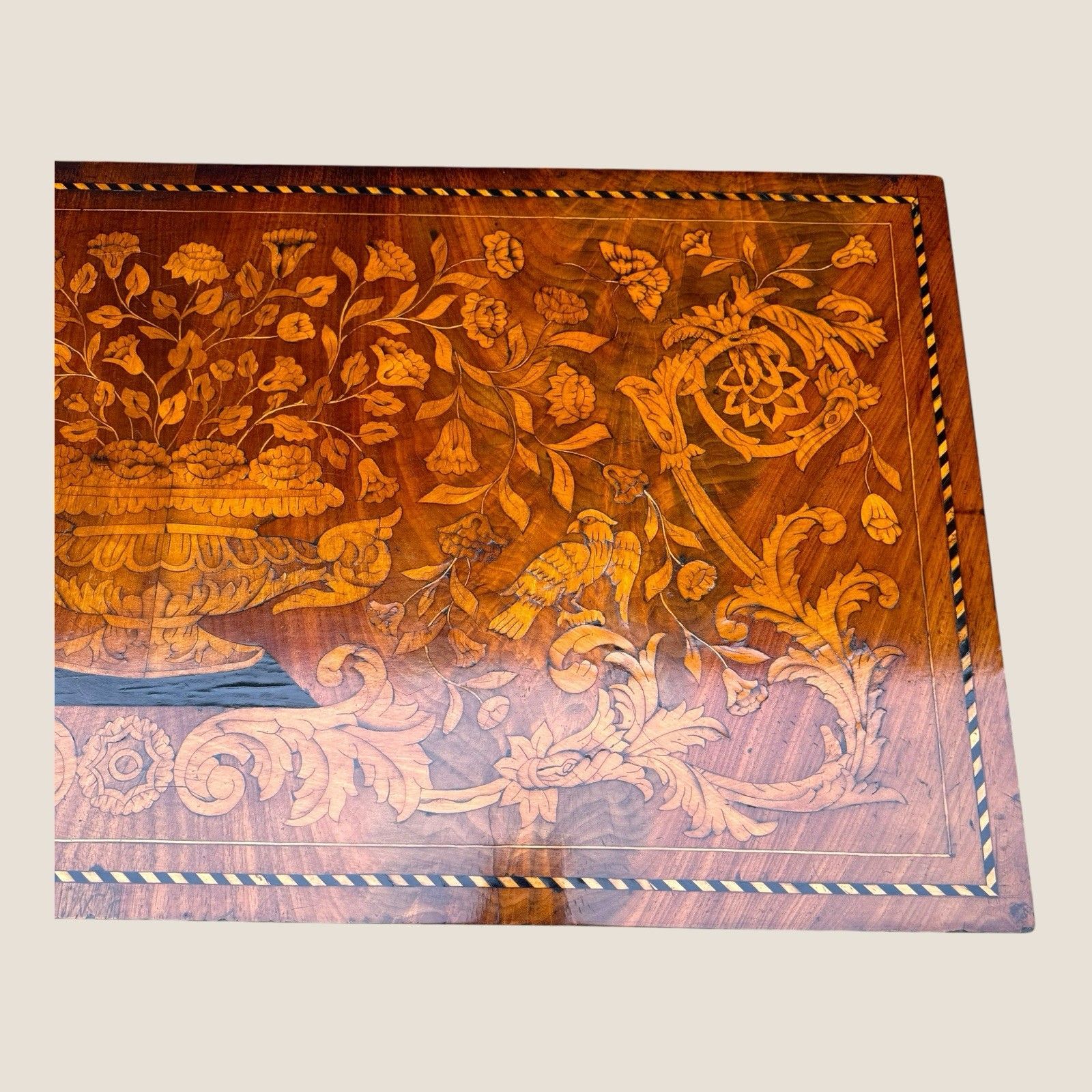 Antique 18th Century Dutch Marquetry Mahogany Console Wall Table Cabinet photo Furniture