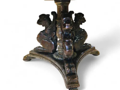 Magnificent "Statement Piece" Antique Italian Walnut Carved Griffin Circular Dining Table C.1840. photo for sale