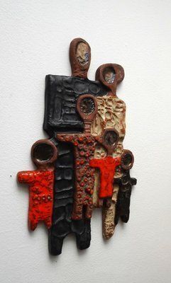 Belgian Ceramic Wall Art By Rogier Vandeweghe For Perignem, 1950s photo Art