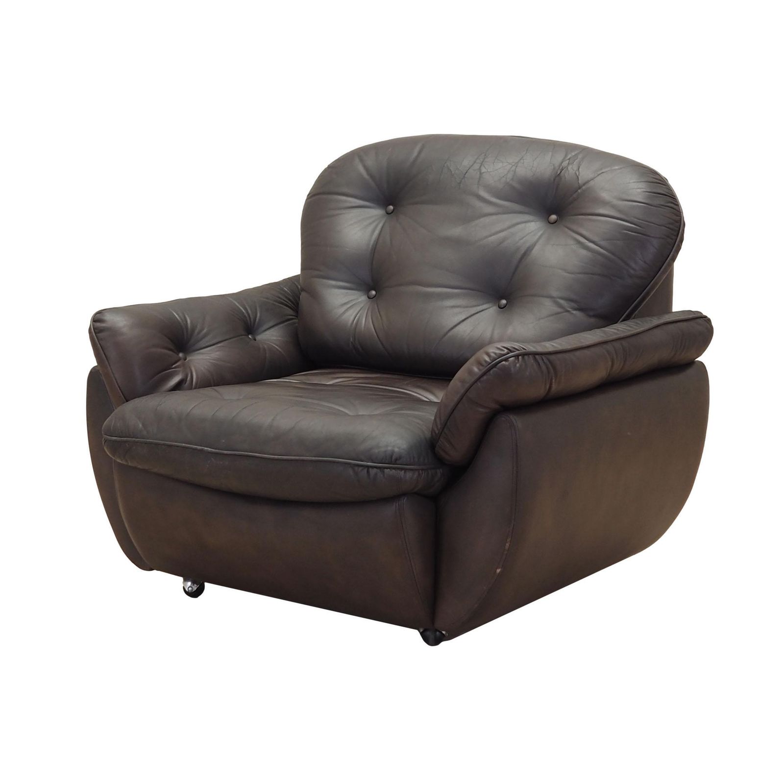 Fauteuil Met Wieltjes, Italiaans Design, Jaren 1970, Productie: Italië
