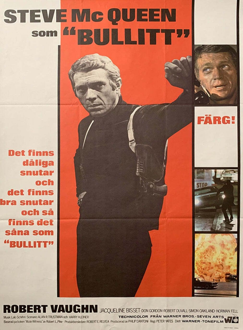 Bullitt (Swedish)  Original Vintage Poster