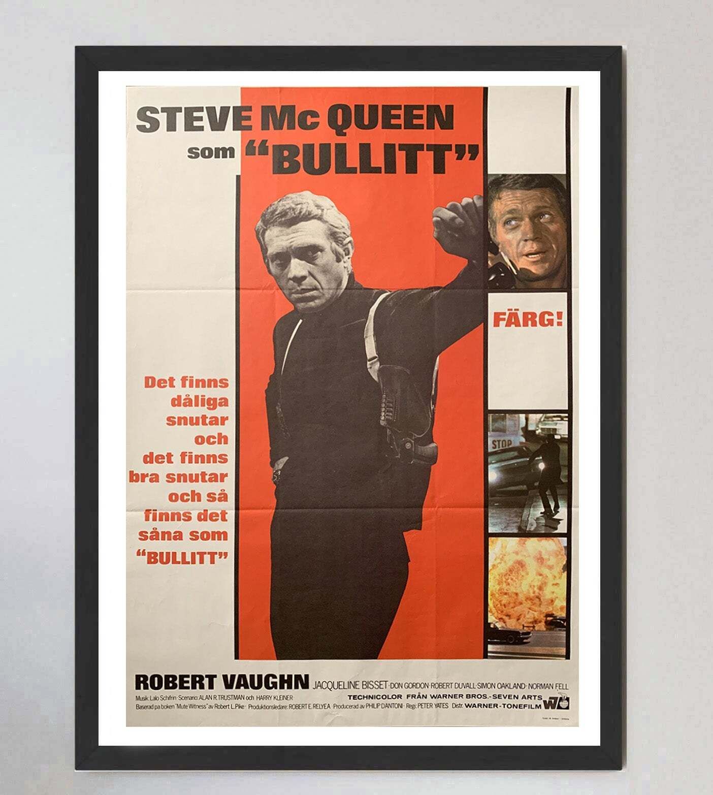 Bullitt (Swedish)  Original Vintage Poster photo furniture