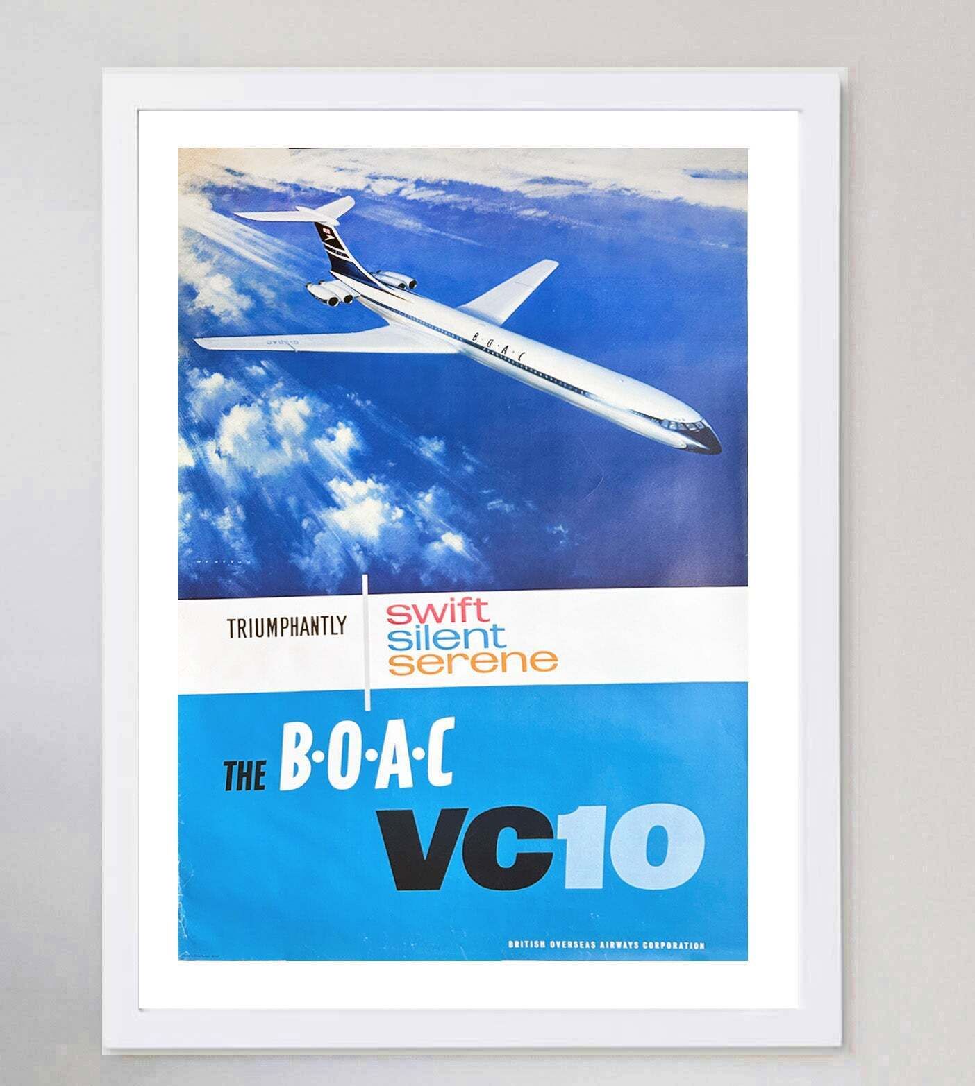 Boac Vc10 , Original Vintage Poster photo for sale