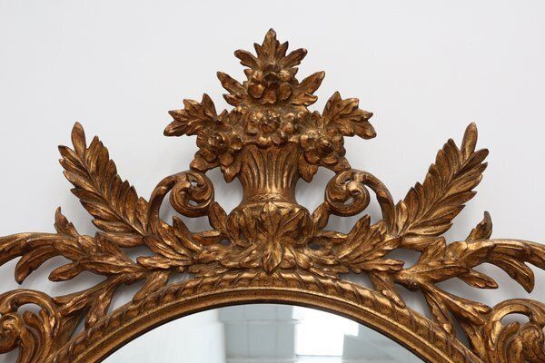 20th Century Large Baroque Gilt Mirror From Deknudt, Belgium, 1950s photo 2607.0