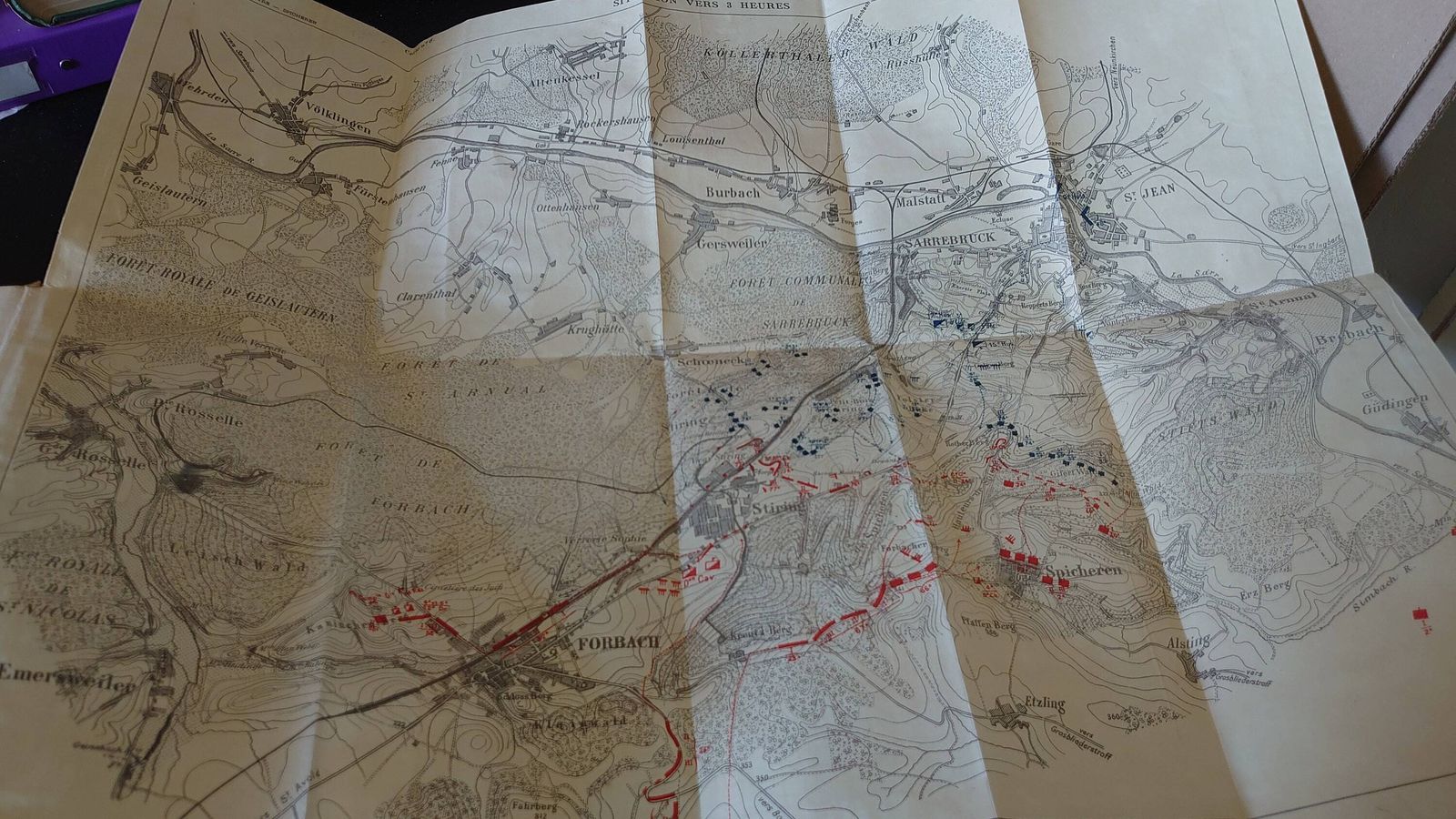 Spicheren 6 Aout 1870, Maistre, 1908, Acceptable To Good Collectable Condition   Rare Book With Maps   In French photo vintage