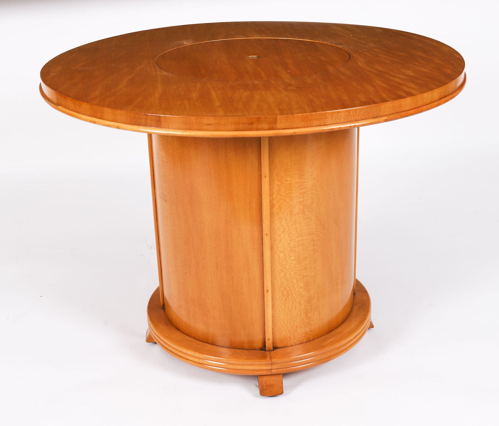 Satin Wood Pop Up Modernist Cocktail Cabinet C1950 photo vintage