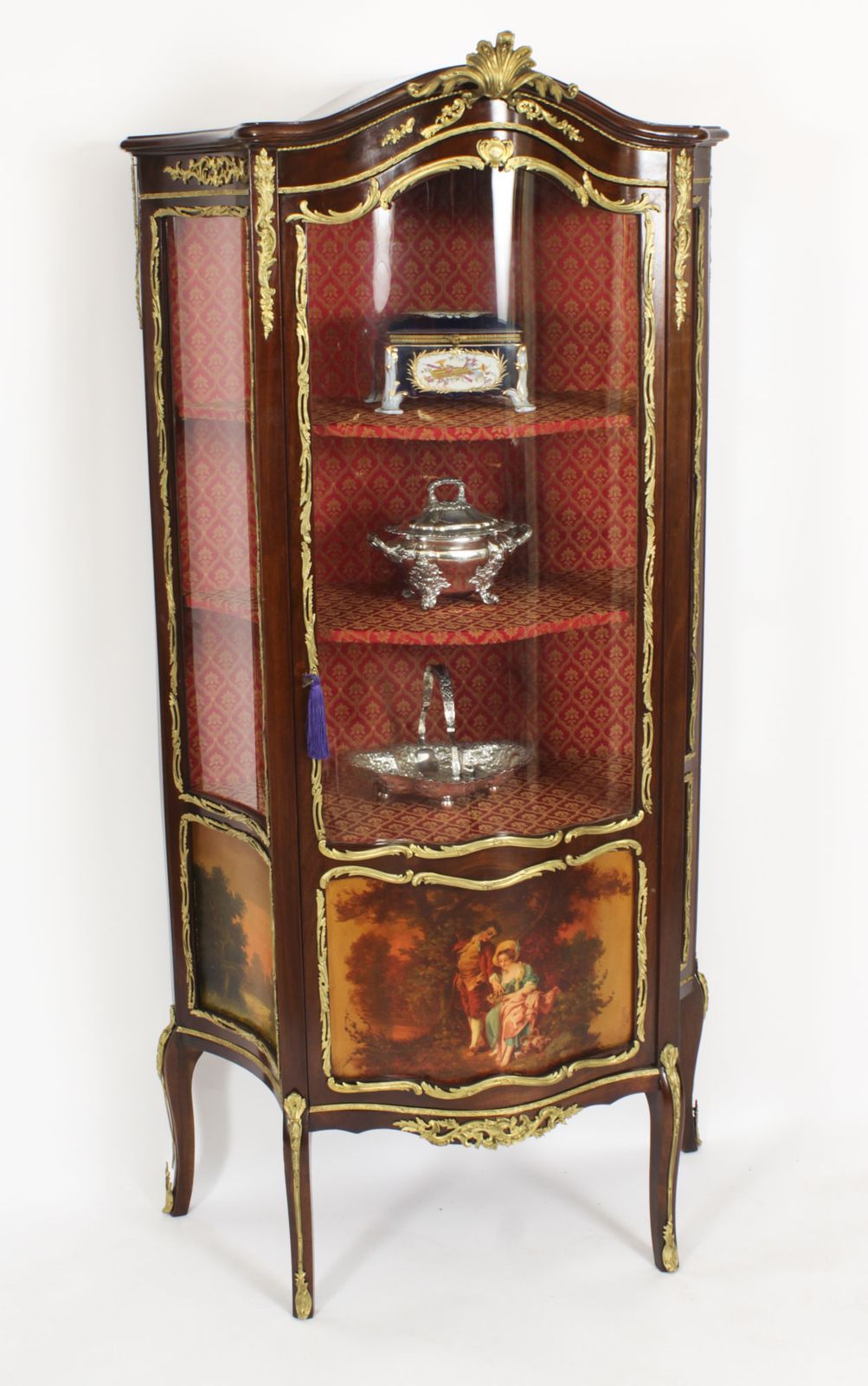 Antique French Vernis Martin Display Cabinet Vetrine Circa 1880 19th C