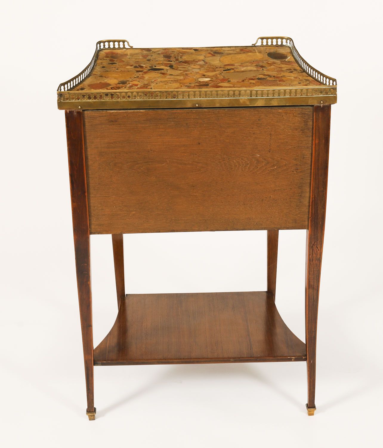 Furniture Antique Pair French Walnut & Tulipwood Bedside Cabinets C1900 photo