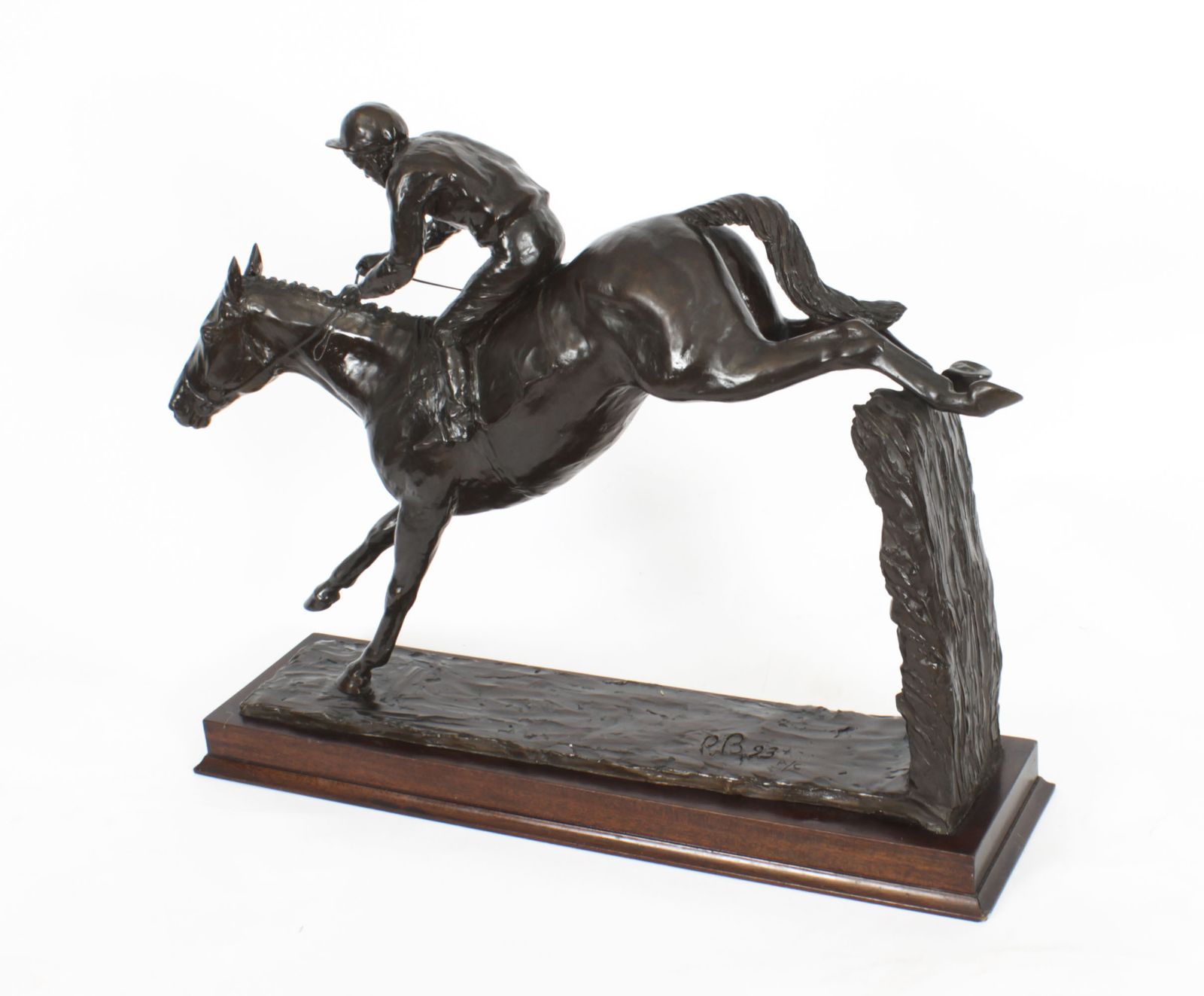 Large Patinated Bronze Figure Of "Docklands Express" By Philip Blacker Date 1993 photo vintage