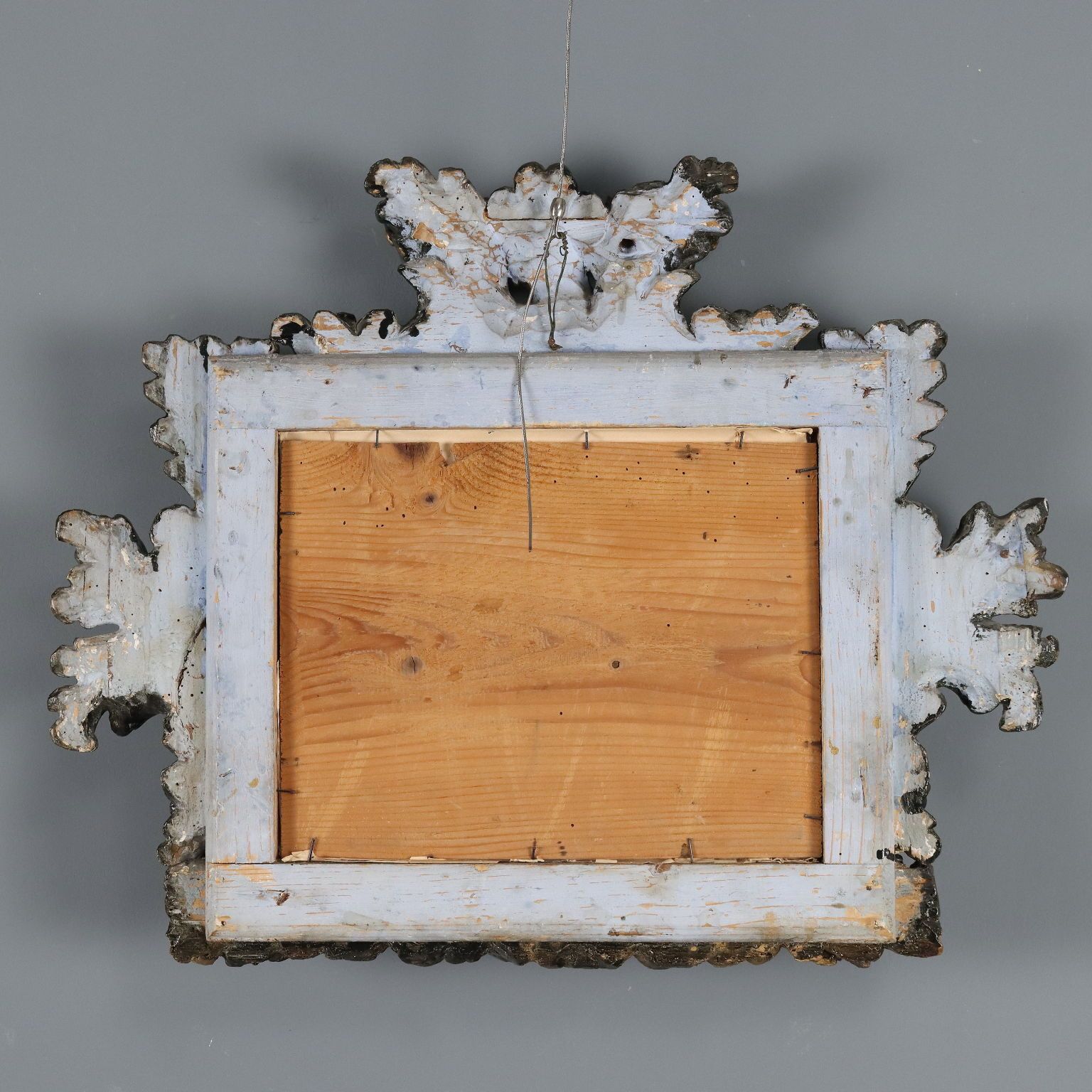 photo for sale Small Antique Frame Baroque Carved Gilded Wood Italy XVIII Century