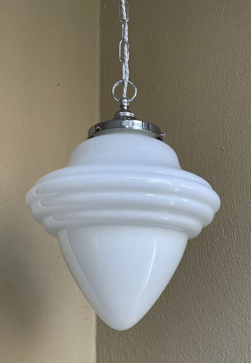 Stylish Opaline Light Pendant Reeded Design photo 155.0