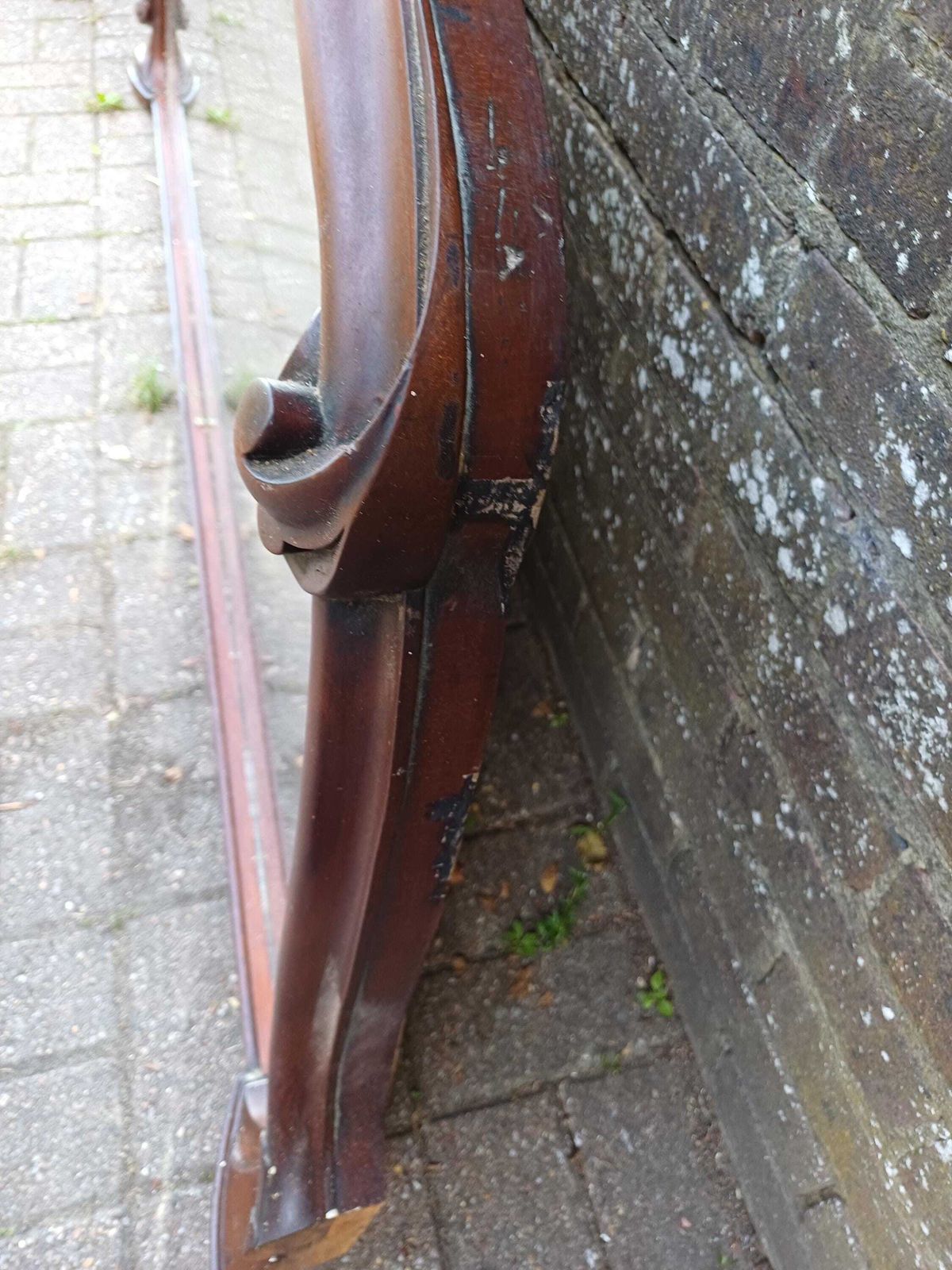 Enormous Antique Victorian Mahogany Overmantel Mirror Ornate Carved Pediment Large Fireplace Or Hallway Mirror photo buy