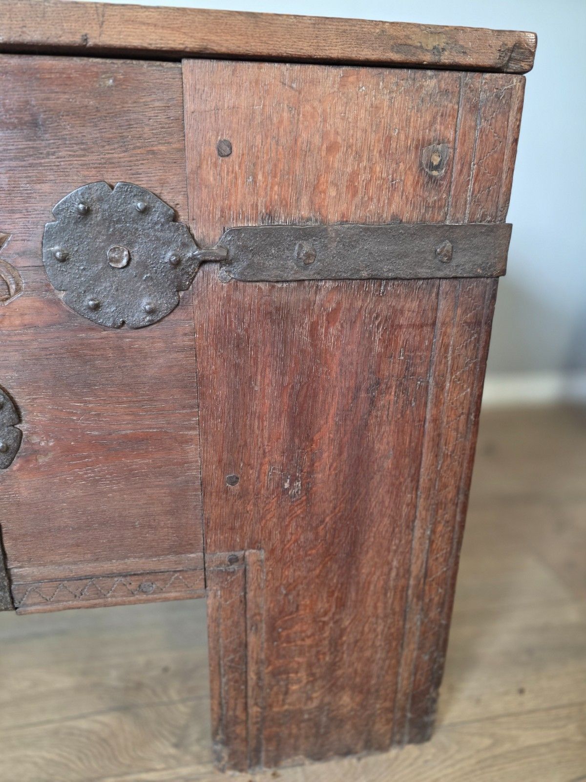 photo for sale Dated Oak Ironbound Westphalian Coffeur