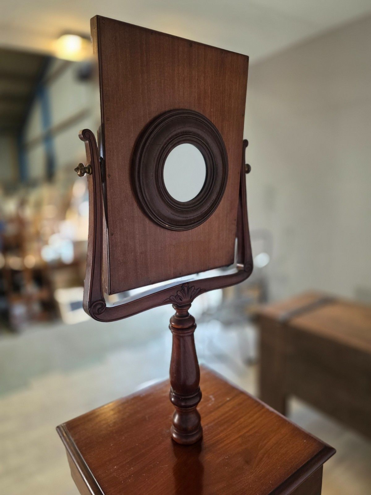 Victorian 1909 Mahogany American Gentleman's Shaving Stand/Vanity Mirror Stand photo buy