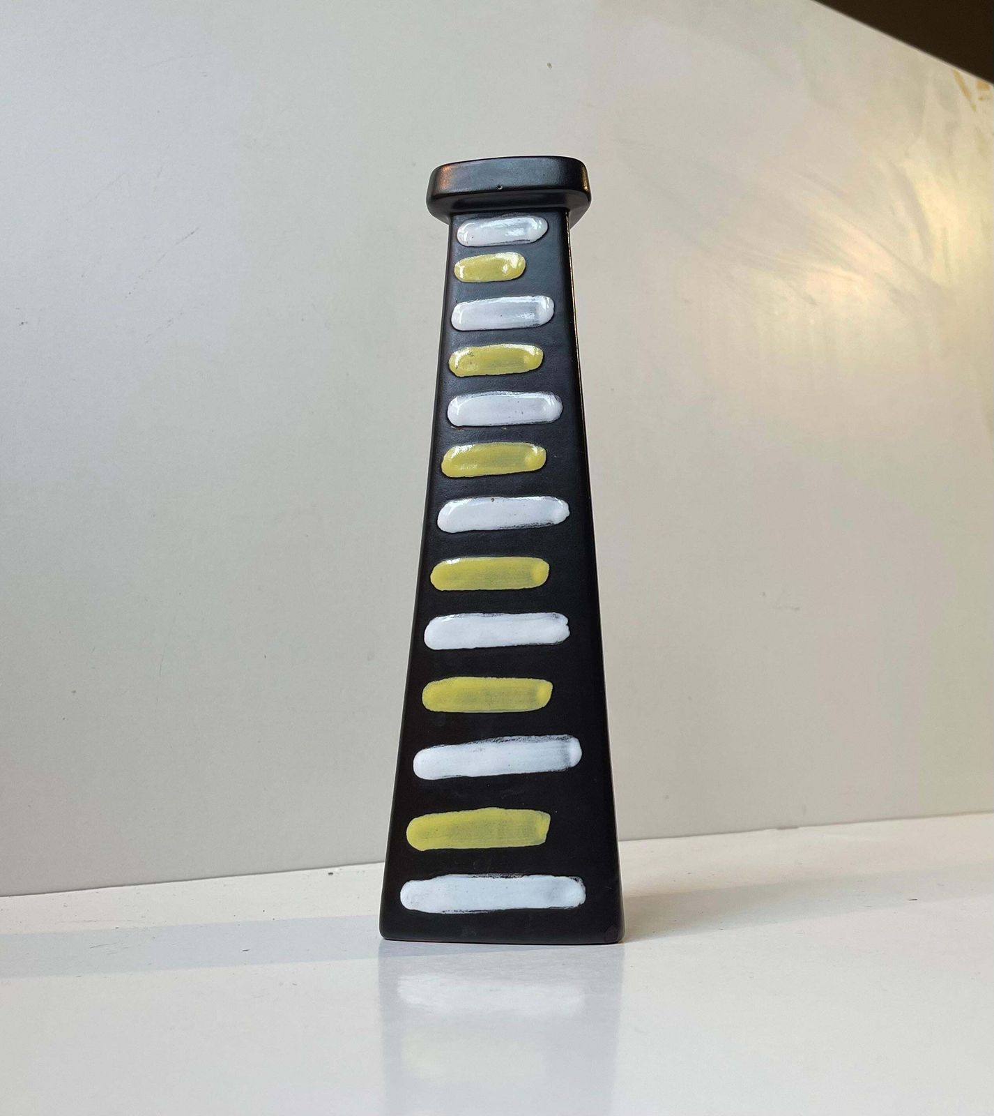 Black Trio Ceramic Vase By Hjördis Oldfors For Upsala Ekeby, 1950s photo for sale