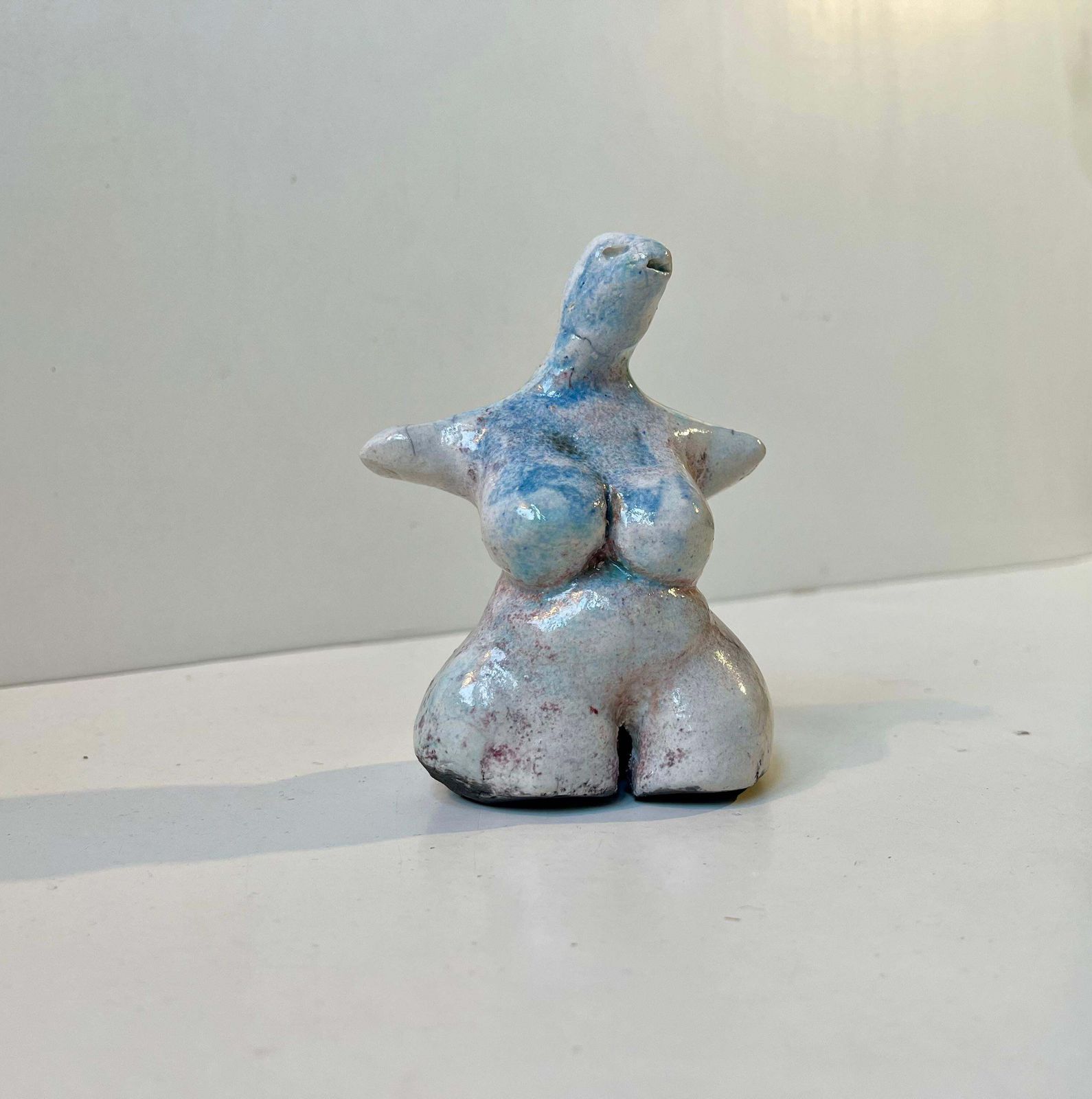Scandinavian Surreal Female Figurine 'Lizard Queen' In The Style Of åke Holm photo 228.0