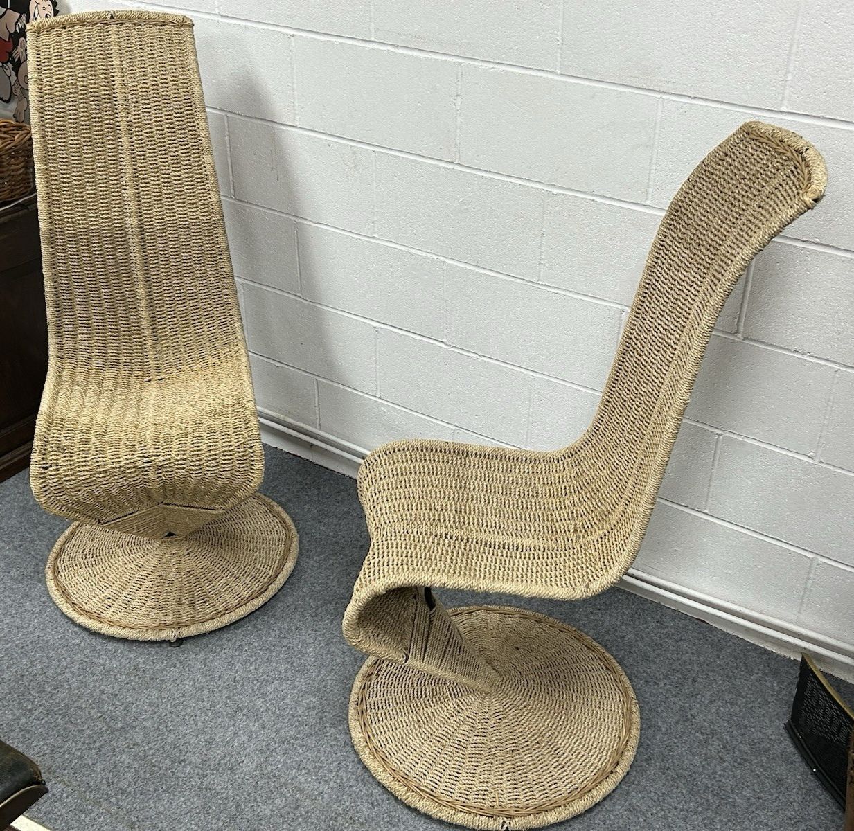 Pair Of Marzio Cecchi 'S' Chairs Iconic Mid Century Italian Timeless Design photo furniture