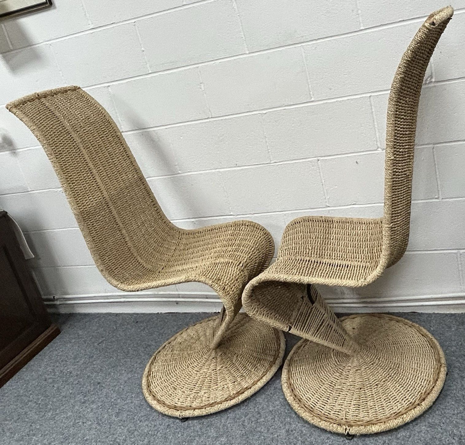 Pair Of Marzio Cecchi 'S' Chairs Iconic Mid Century Italian Timeless Design photo buy