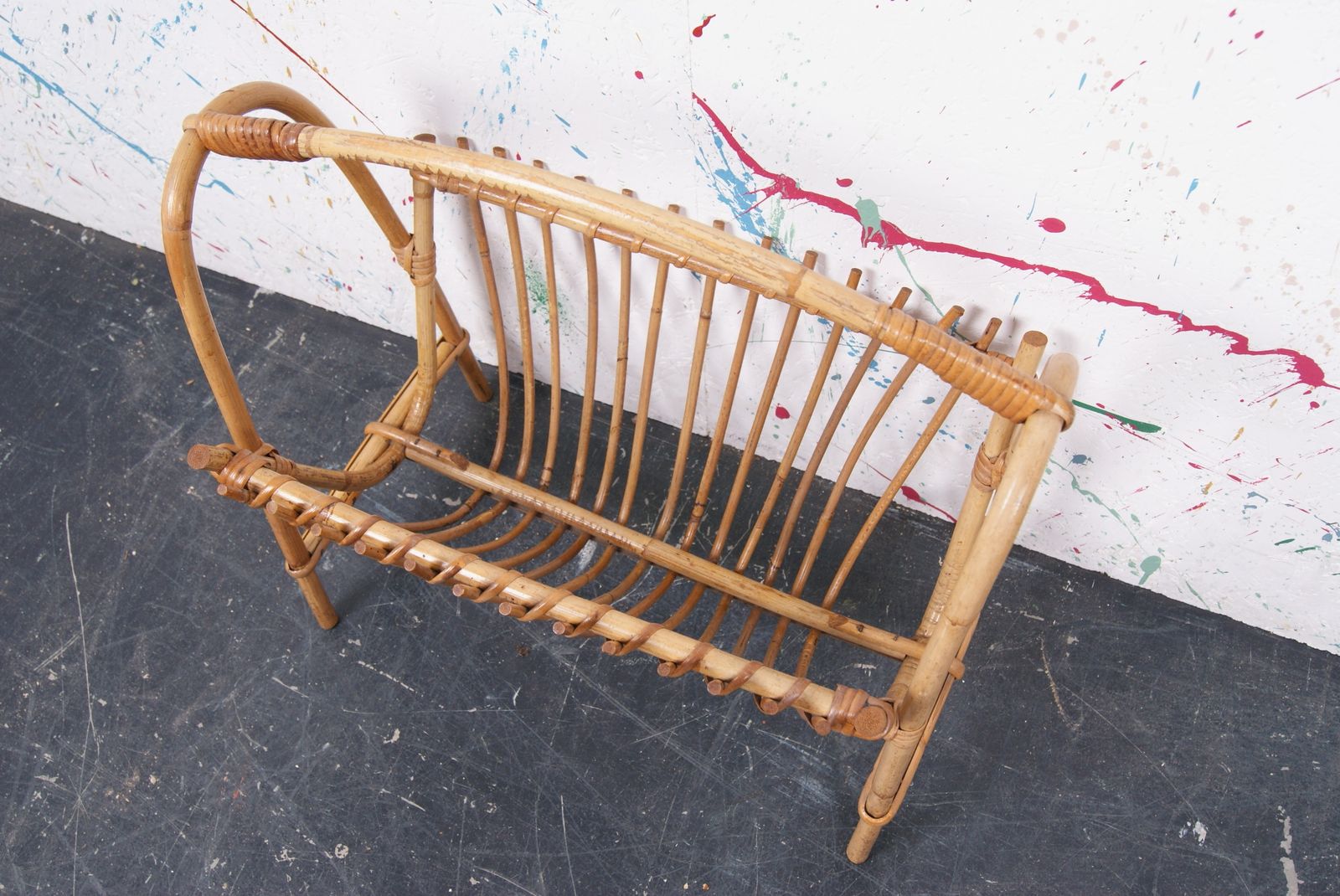 French Bamboo Magazine Rack photo furniture