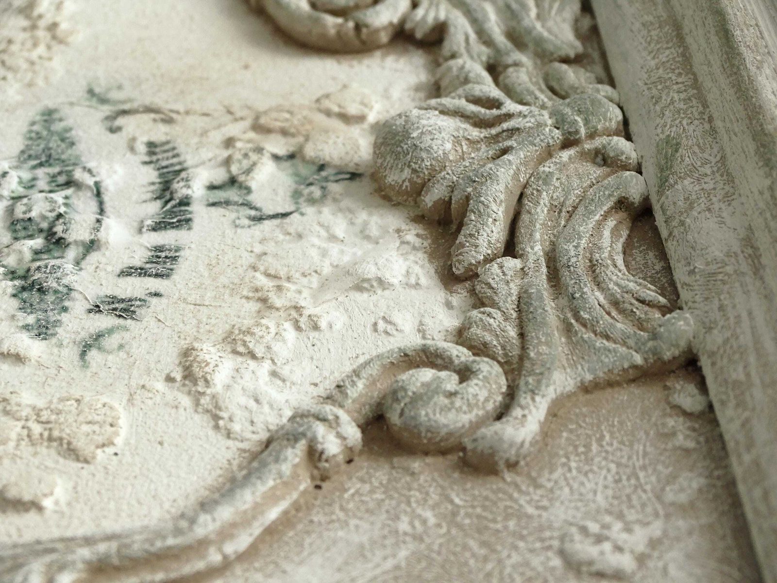 photo furniture Antiqued French Decor Wall Panel: Ornate Baroque Chateau Style