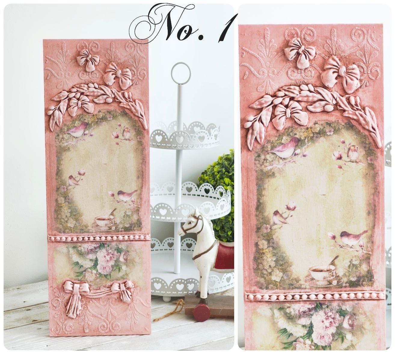French Country Birds Wall Panel: Shabby Chic Ornate Wood Plaque photo furniture