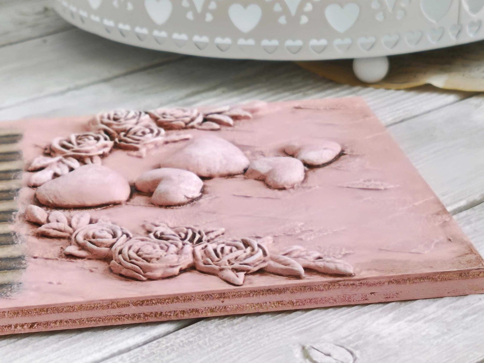 photo for sale French Country Birds Wall Panel: Shabby Chic Ornate Wood Plaque