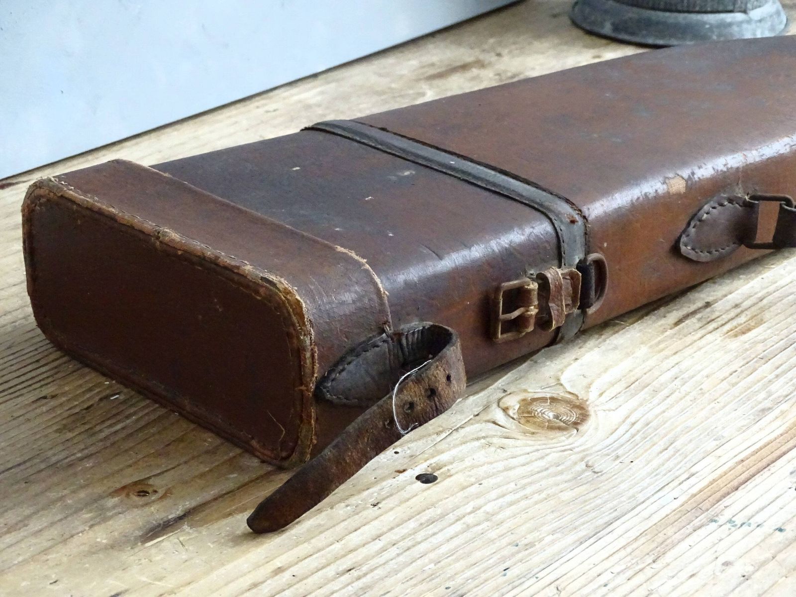 30s French Hunting Gun Case Leg Of Mutton, Hard Shotgun Gun Case, Gun Carrying Case, Weapon Case, Gun Cover, Gun Sleeve, Hunter Gift photo for sale