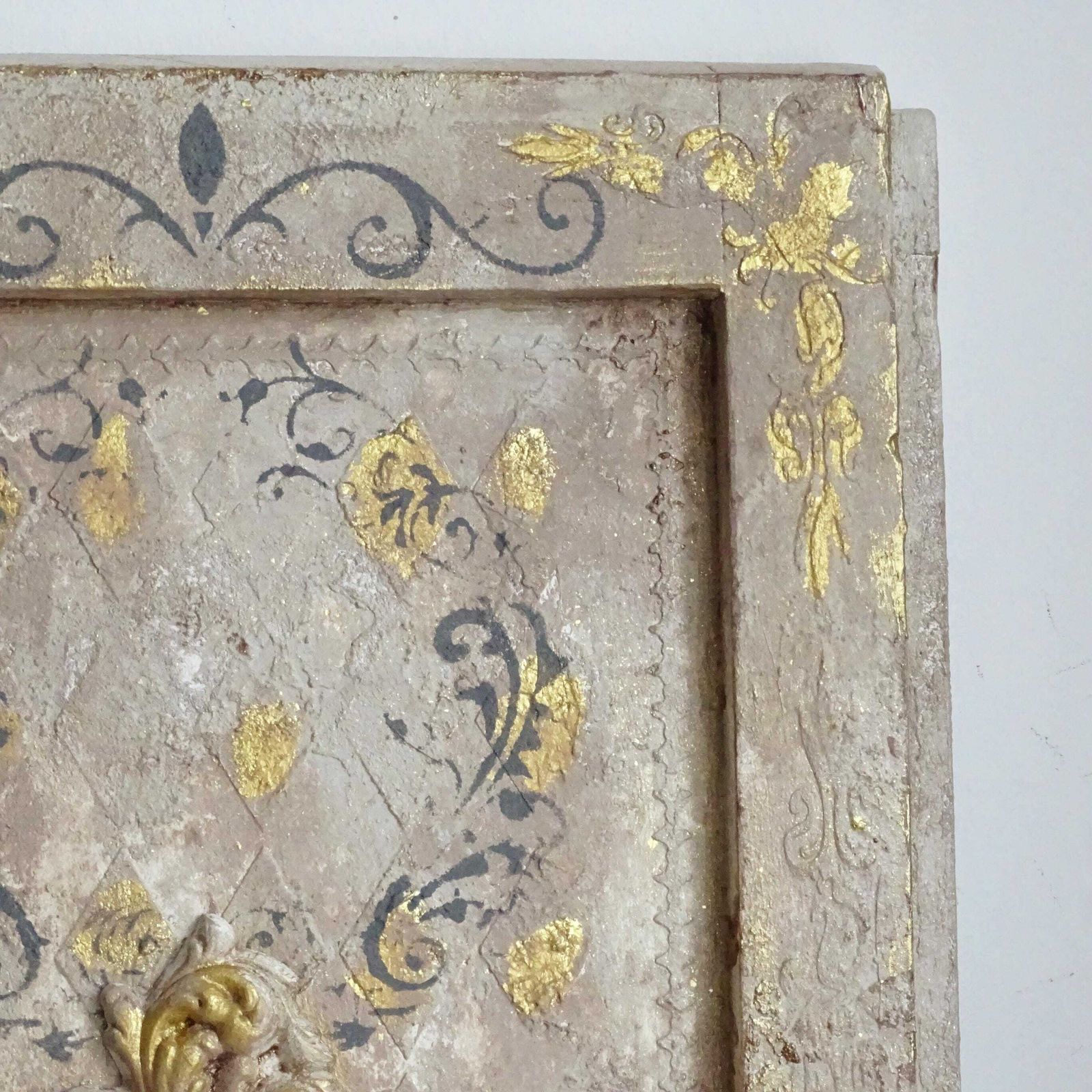 Gilded French Candle Sconce: Shabby Chic Wrought Iron Wall Decor photo vinterior