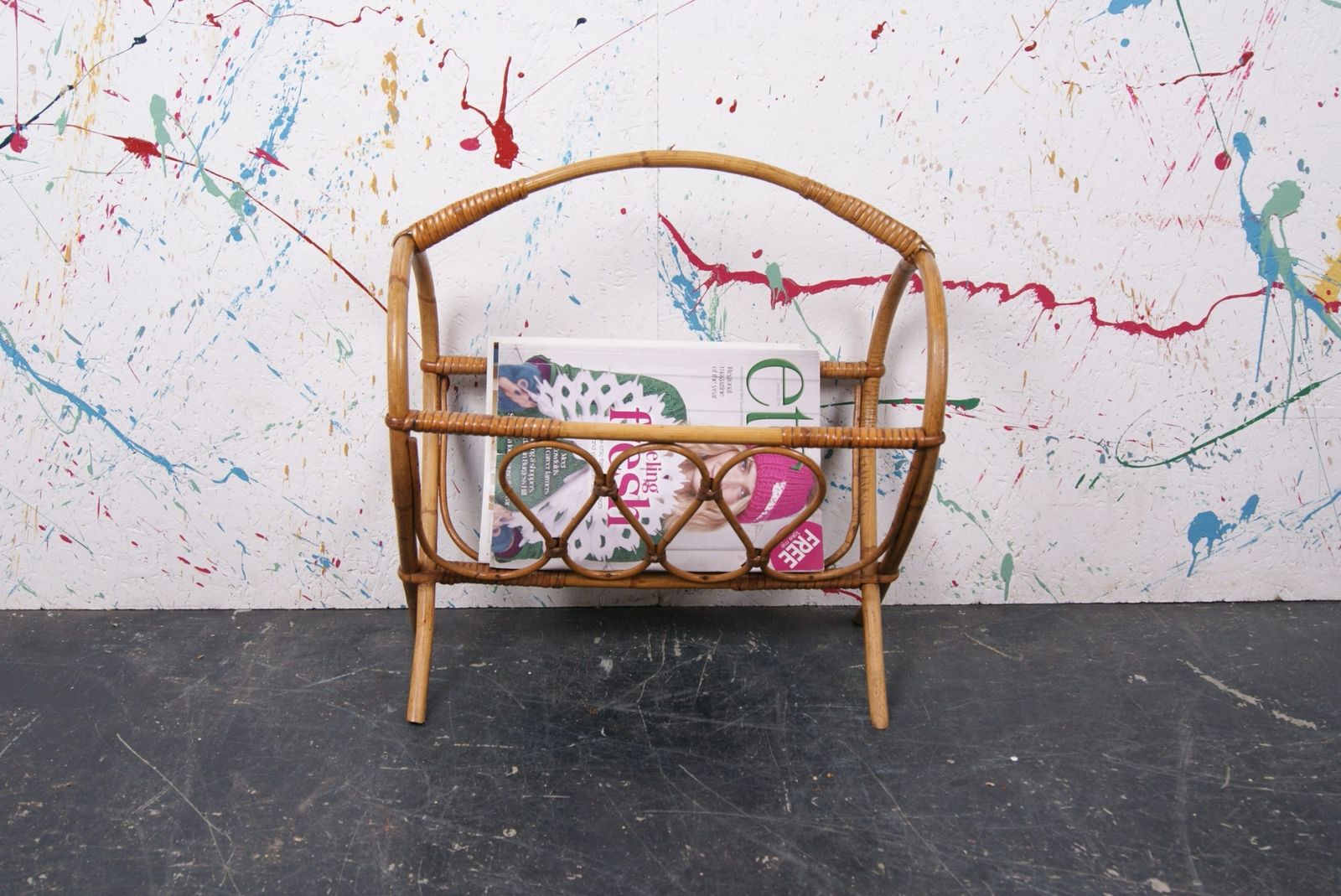 French Bamboo Magazine Rack photo furniture