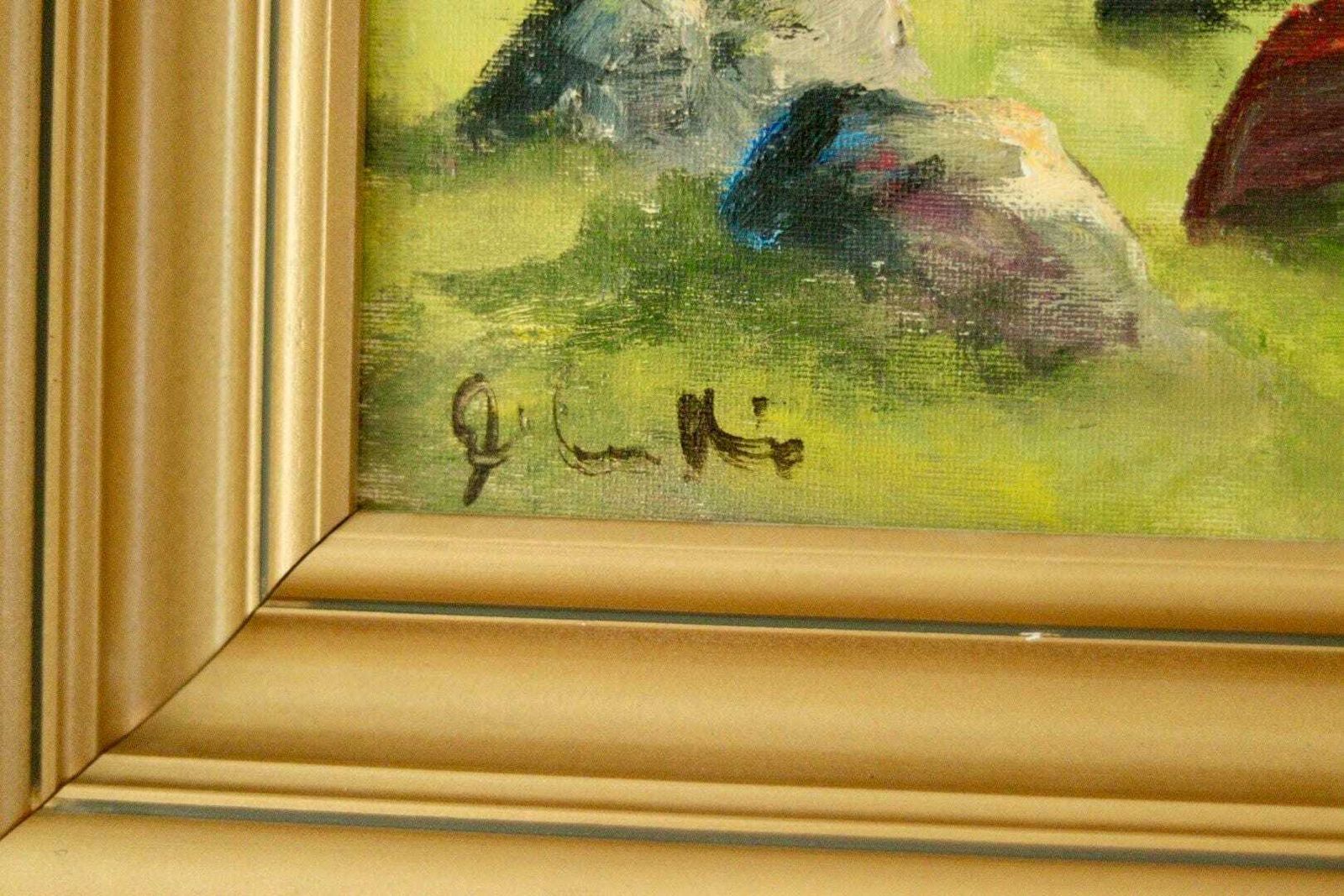 Original Vintage Swedish Oil On Canvas – House By The Water – Owe Svedin – Signed & Framed | 36 X 31 Cm (Approx. 14.2 X 12.2 Inches) photo 215.0