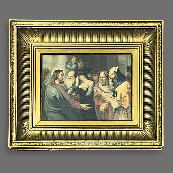 Well Framed Print Afterpaul Rubens   Christ And The Woman Taken In Adultery
