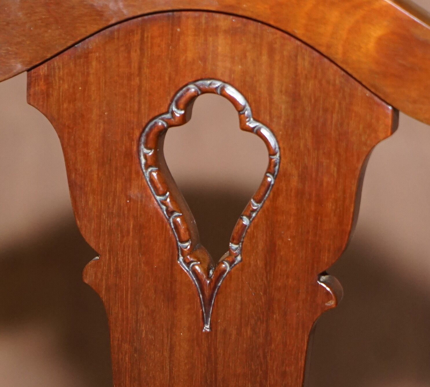 1350.0 Pair Of Antique Honduras Mahogany English Hand Carved Lion Hairy Paw Feet Chairs photo