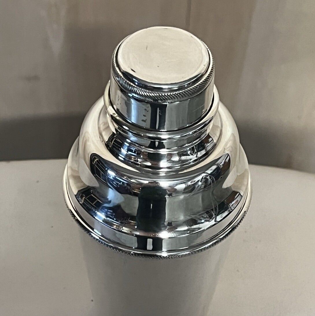 Antique Circa 1920 Art Deco Asprey & Co London Silver Plated Cocktail Shaker photo Home Decor
