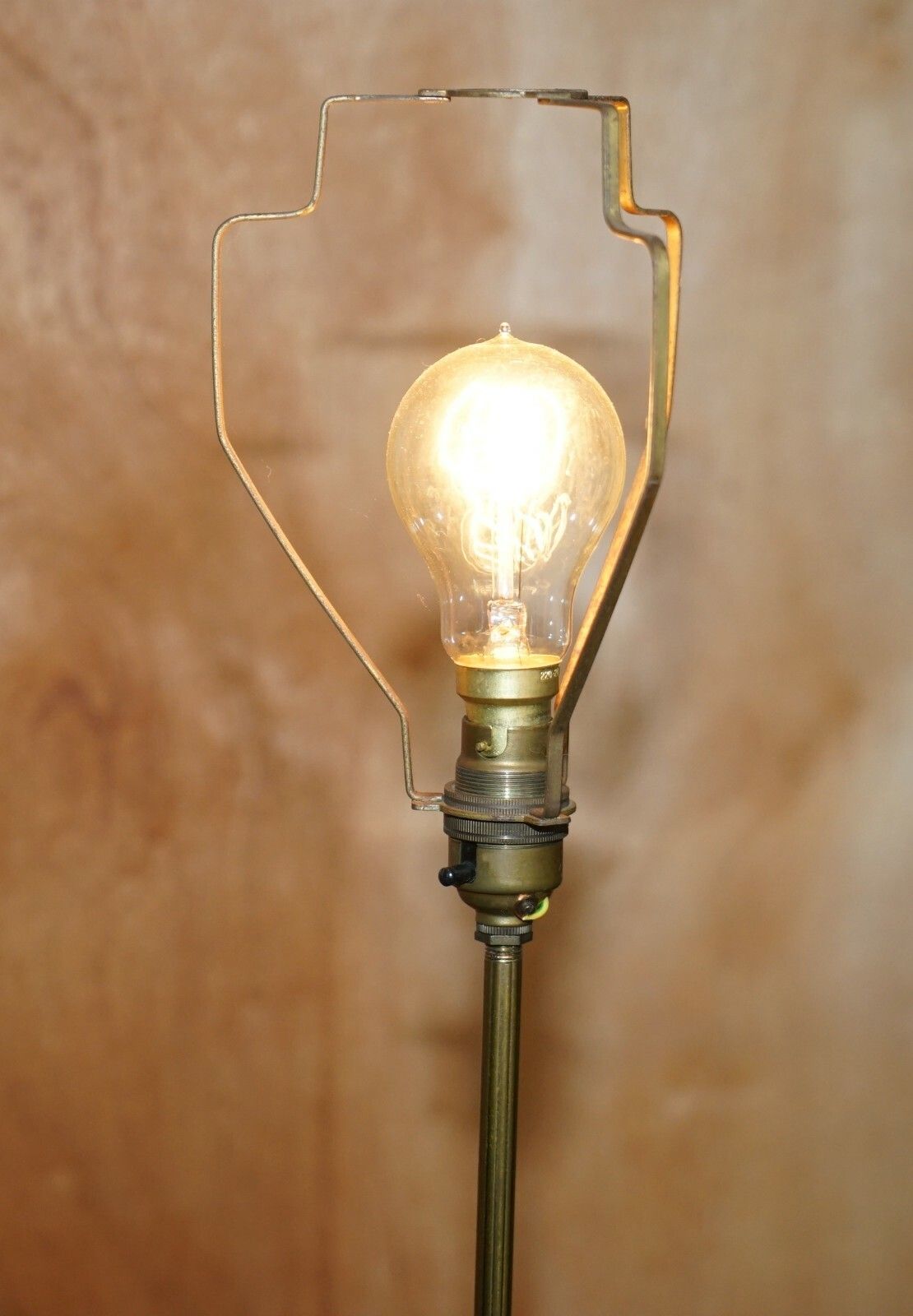 photo for sale Lovely Circa 1920's Marble & Brass Floor Standing Lamp With Cherub Putti's Angel