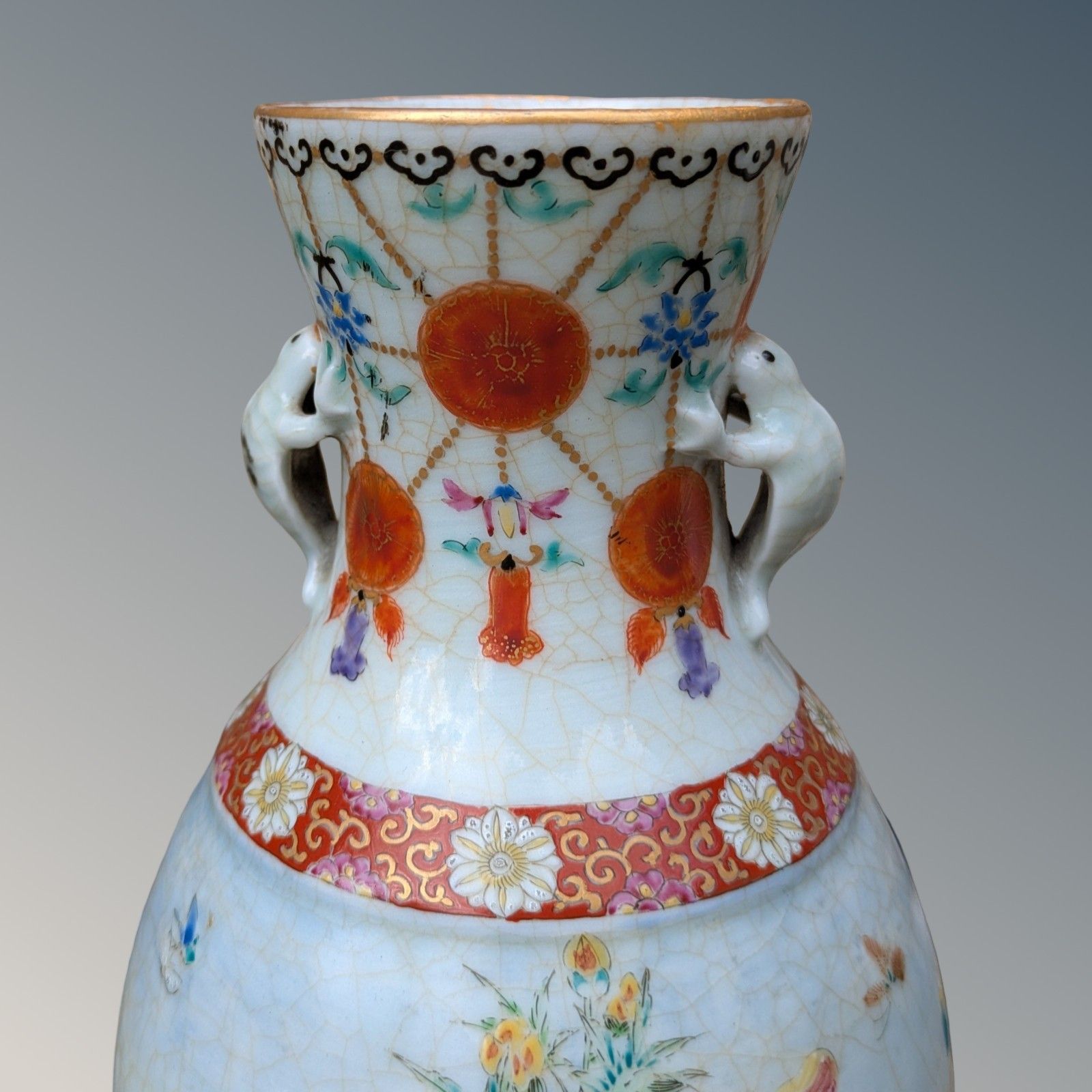 Beautiful Pair Of Japanese Kutani Vases Meiji Period photo Home Decor