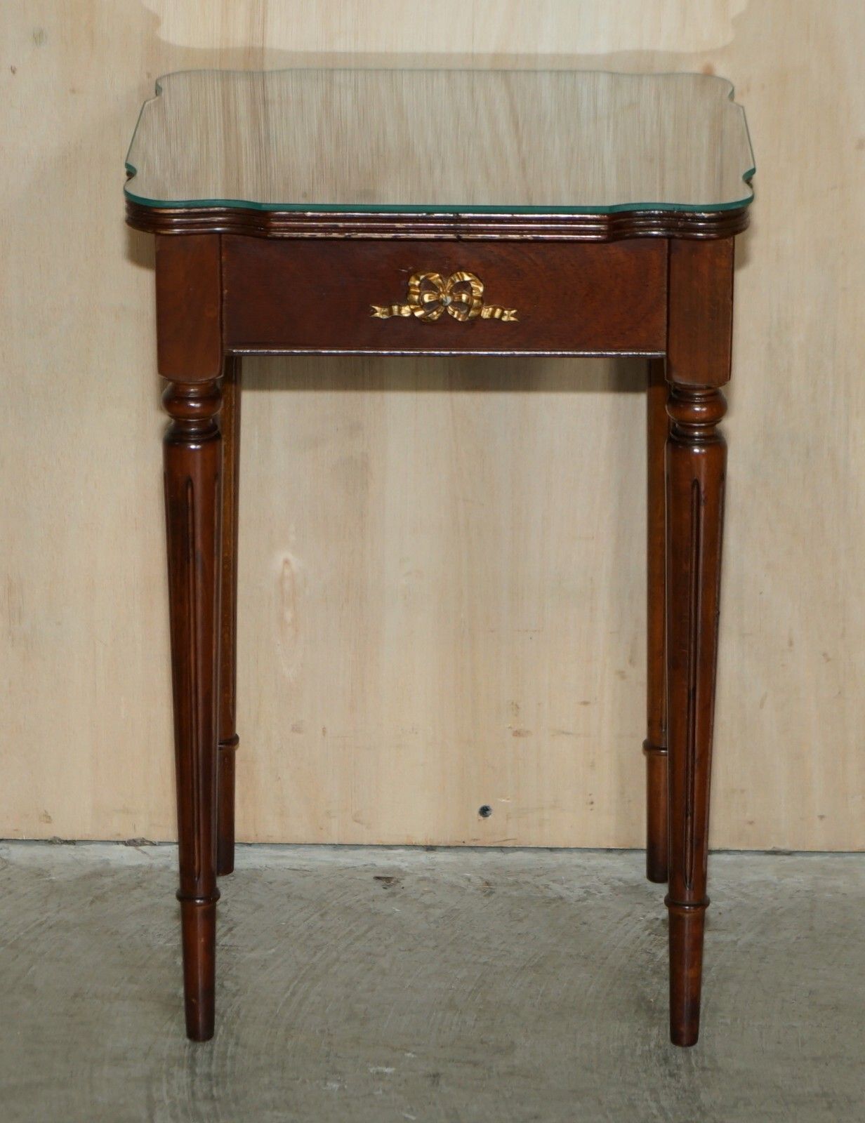 photo for sale Vintage Nest Of Three French Empire Flamed Mahogany Side End Lamp Wine Tables