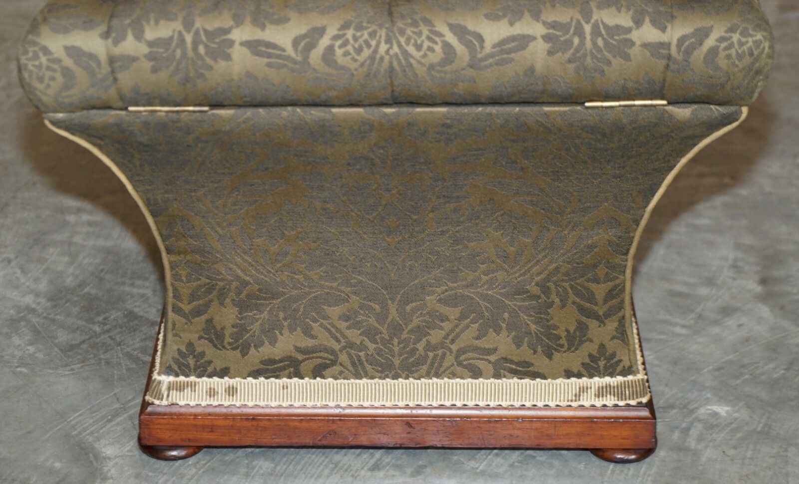 photo for sale Exquisite Upholstered Victorian Circa 1860 Ottoman Stool Footstool With Storage