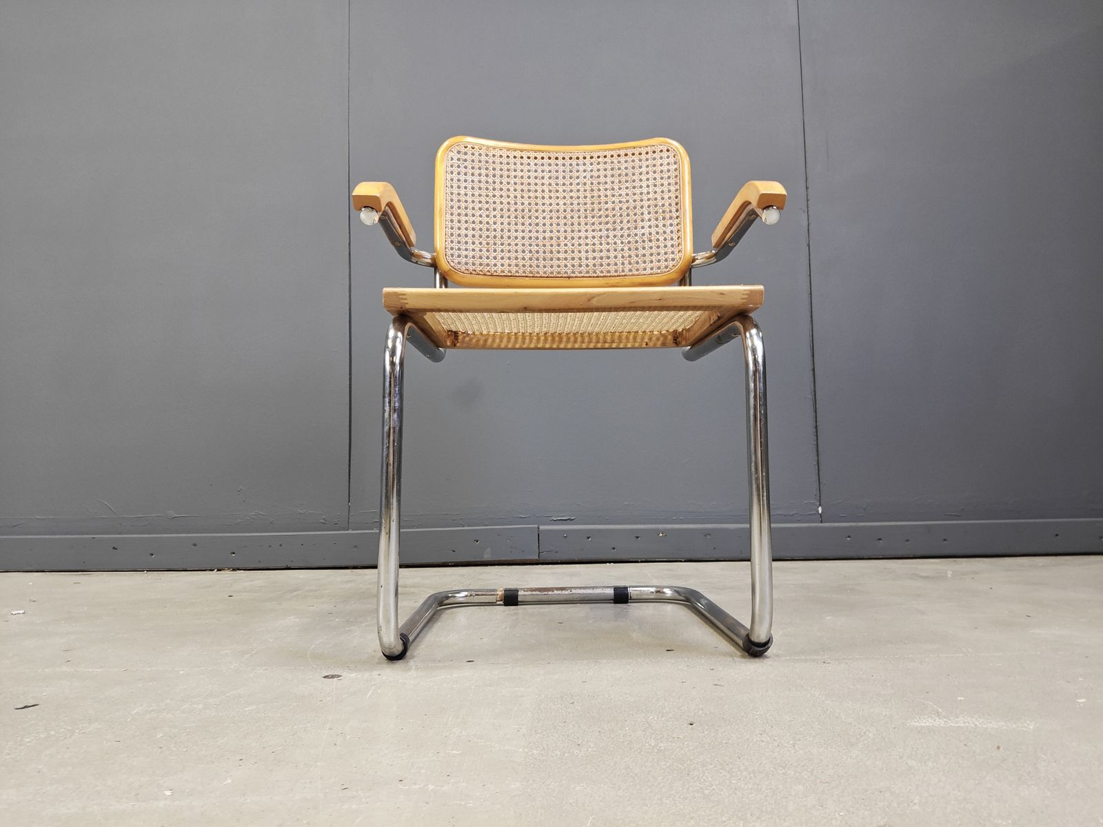 Vintage Cantilever Armchair Attr To Marcel Breuer 'Cesca' Chair   1970s photo 250.0