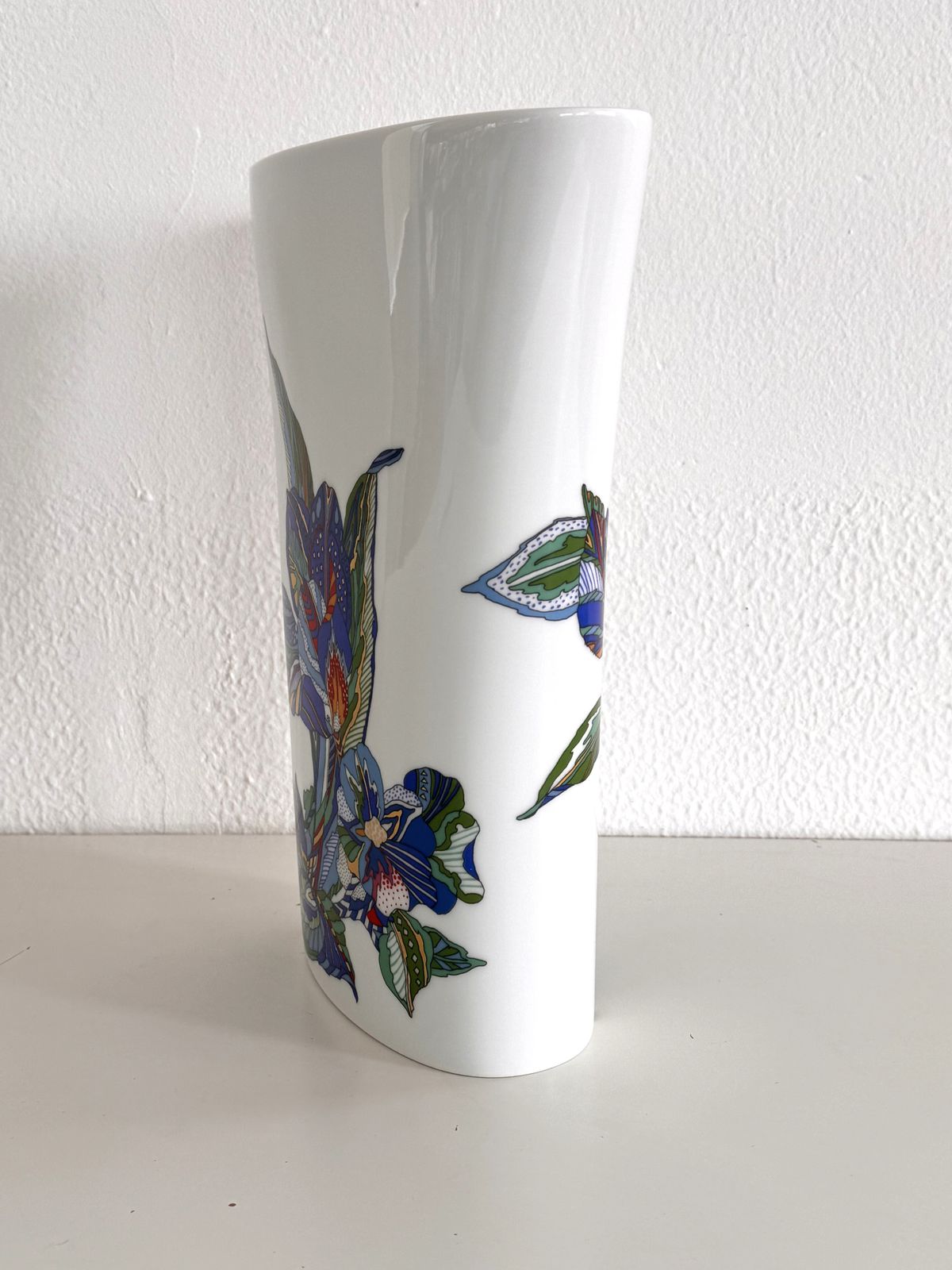 photo for sale Brigitte Doege For Rosenthal Germany Large Porcelain Flower Vase, 1990s