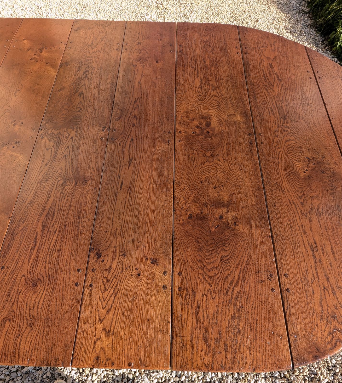 photo for sale Heavy Pippy Oak Extending Table   Batheaston Furniture  Seats 10 12   Oval