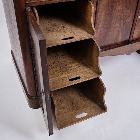 Sideboard / Desk   Hand Polished Mahogany   English Style   1860s photo vintage