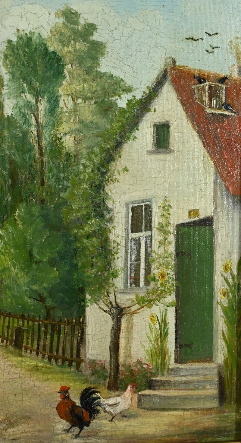 2830.0 Pair Of “Country Scenes” Paintings, Signed A. Minne – Late 19th Century photo