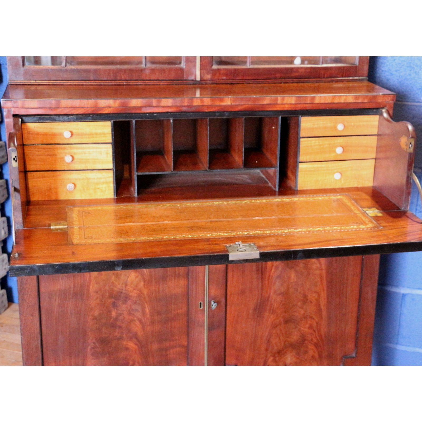 A Fine Regency Period Thomas Hope Mahogany Secretaire Bookcase photo for sale